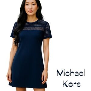Michael Kors Navy Sheer Mesh Athletic Dress Size XS